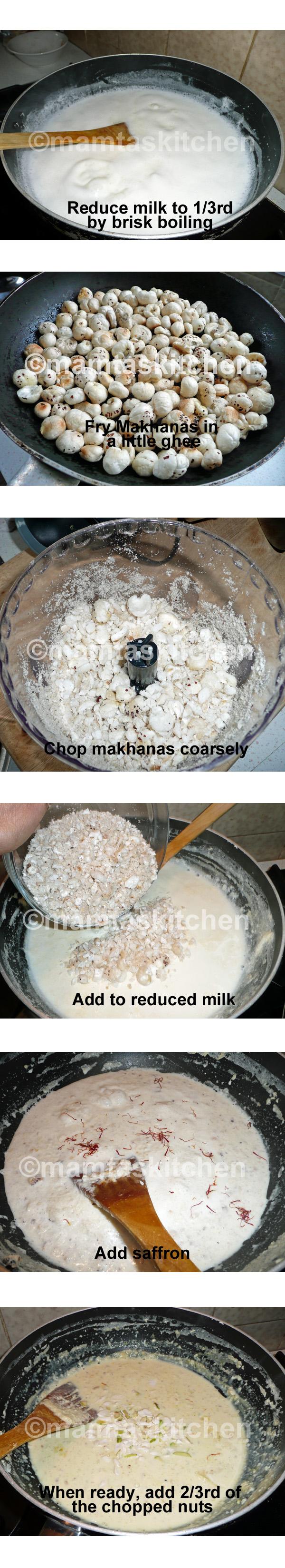 Makhana (Gorgon or Fox Nuts) Kheer, Milk Pudding
