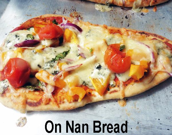 Pizza 5, Mamta's 10 Minute Naan or Pitta Bread or Corn Bread or Khobez Bread Base