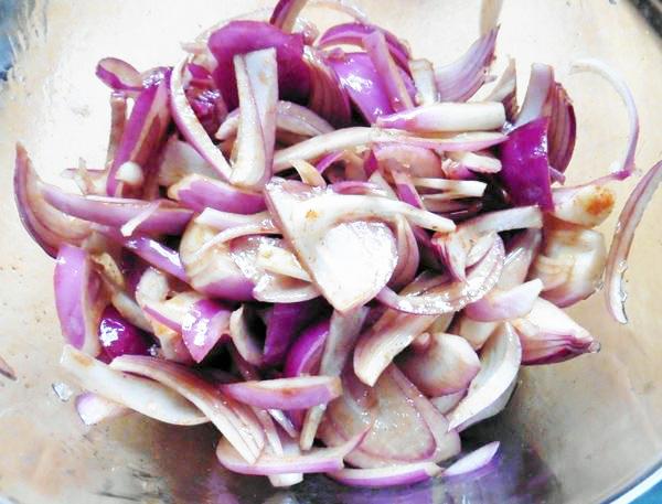 Onion Salad in Vinegar - Indian Home Style