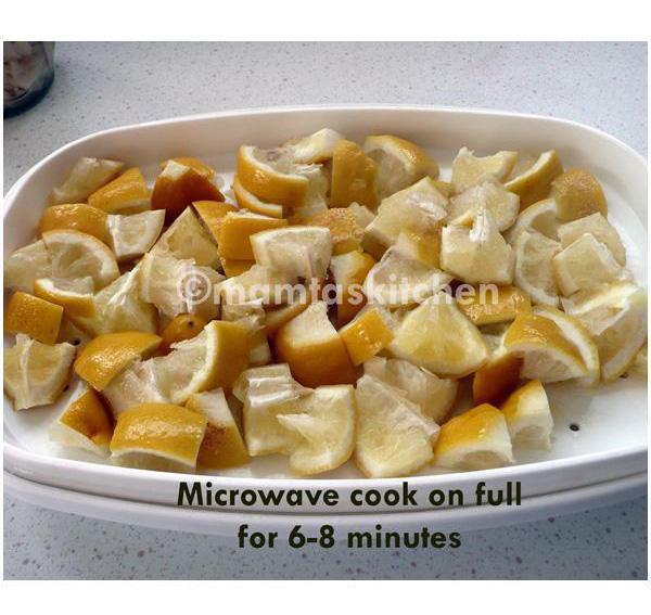 Lemon Pickle - 2, A Quick Microwave Method