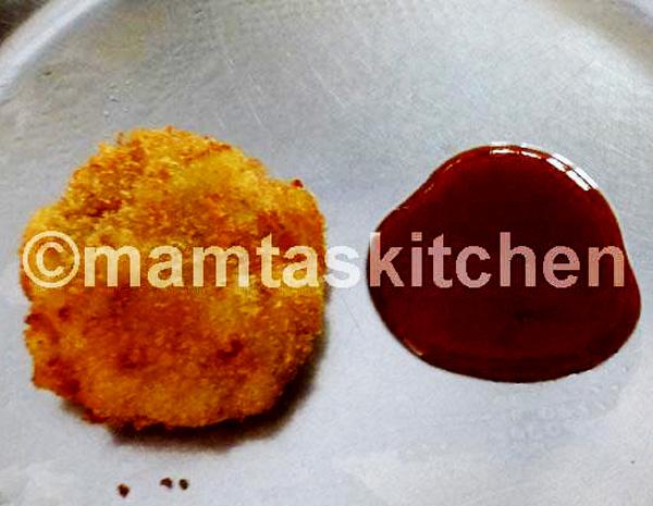 Alu Tikki or Potato Cutlet/Burger/Chop (Street Food) - 4 Deep Fried