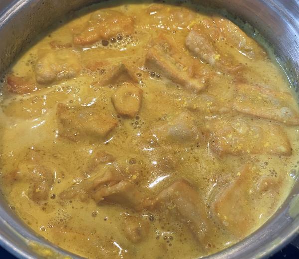 Green Banana Batons Curry - 5, In A Yoghurt Curry Sauce