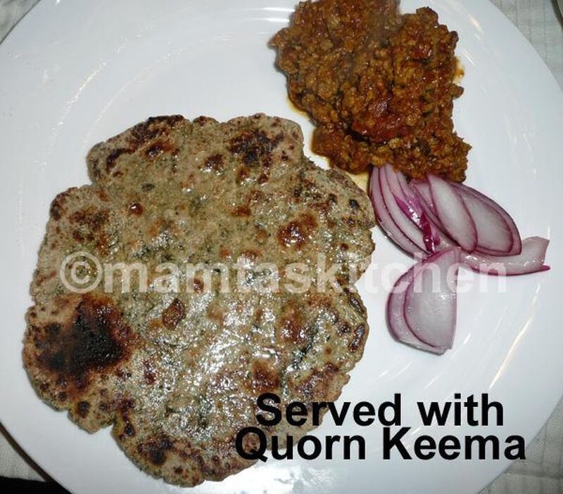 Millet Flour, Potato and Lambsquarter Roti or Paratha (Indian Flatbread) - Gluten Free - picture