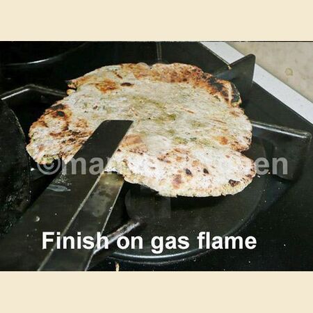 Millet Flour, Potato and Lambsquarter Roti or Paratha (Indian Flatbread) - Gluten Free