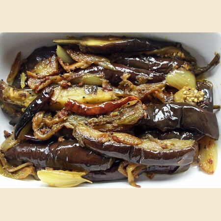 Bengali-Style Stir Fried Aubergine