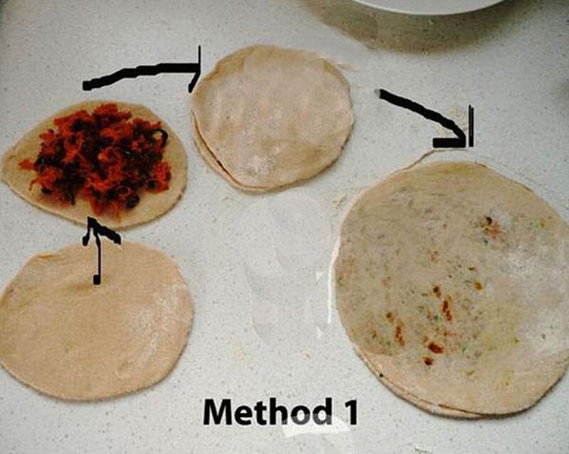 Carrot-Stuffed Paratha (Indian Flatbread) - picture