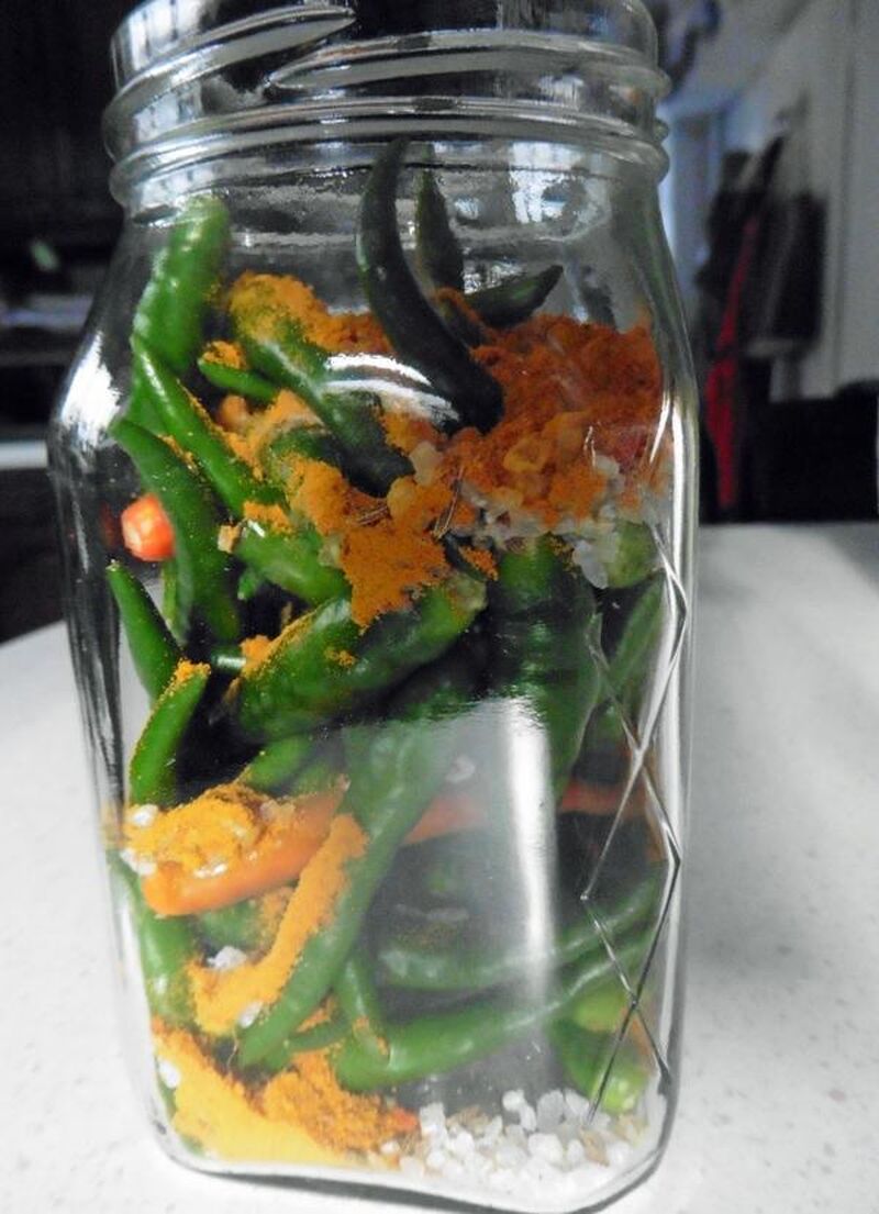 Chillies Pickled in Vinegar - picture