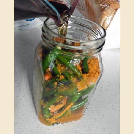Chillies Pickled in Vinegar