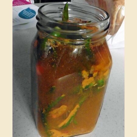 Chillies Pickled in Vinegar