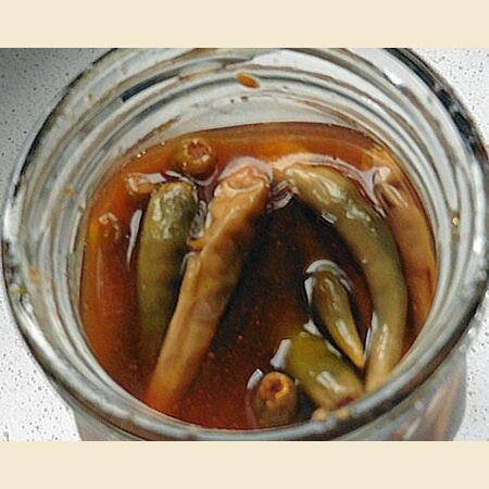 Chillies Pickled in Vinegar