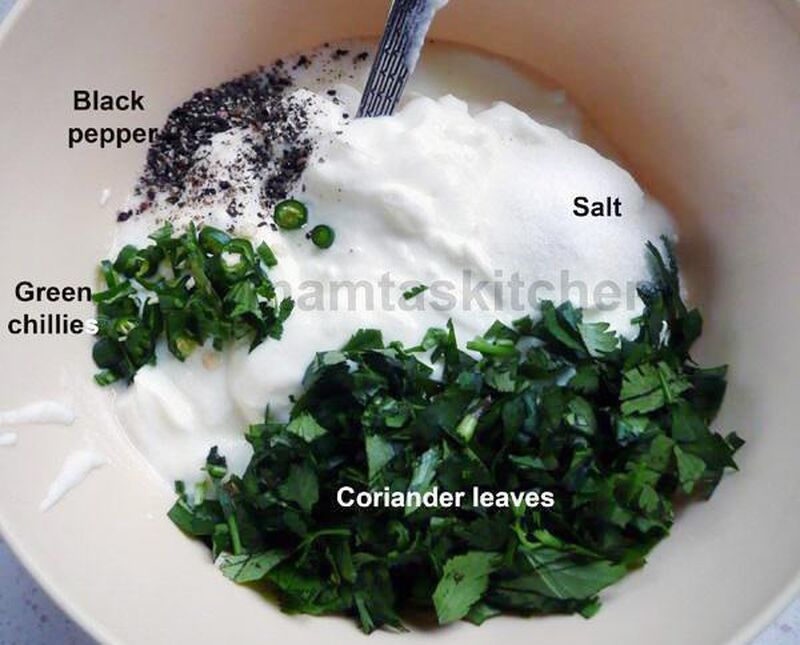Coriander Leaves Raita (Yoghurt) - picture