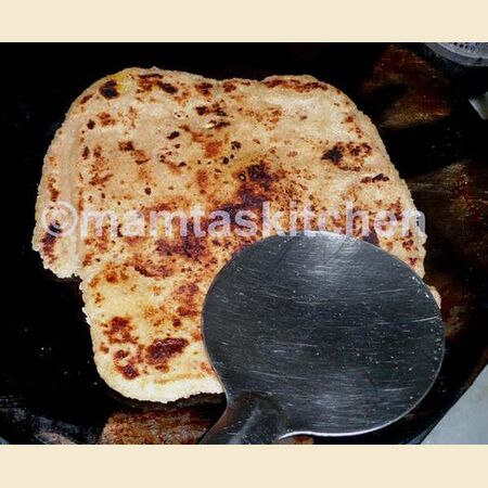 Double-Cooked Roti or Paratha - Indian Flatbread made with Pre-Cooked Dough