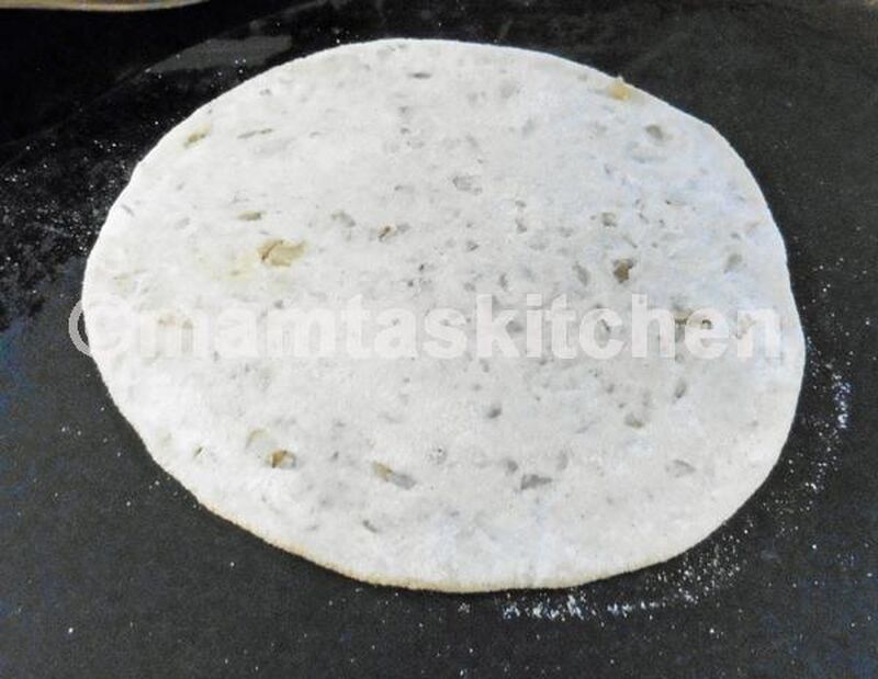 Chapati, Roti or Phulka (Indian Flatbread) using Leftover Cooked Dal - picture