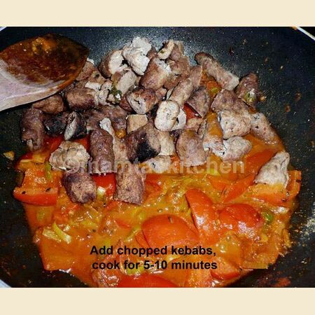 Kebab Jalfrezi Curry Made From Leftover Sheek Kebabs