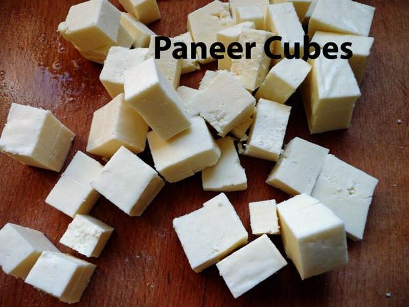 Peas, Spinach and Paneer (Indian Cheese) Curry - picture