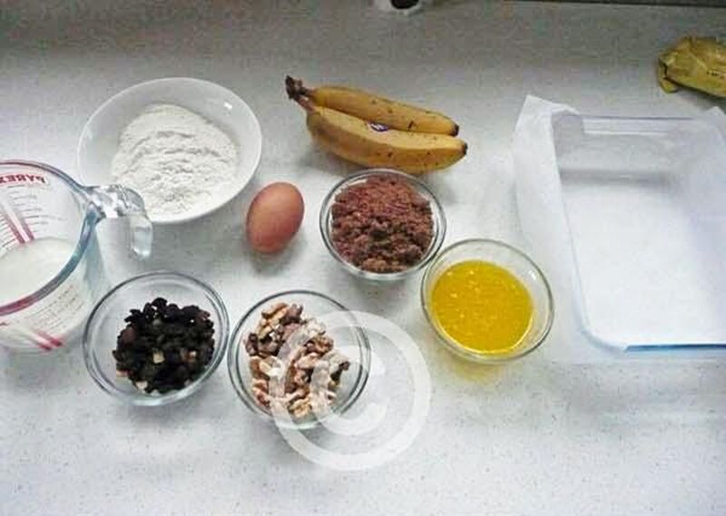 Microwave Banana, Walnut and Mixed Fruit Cake - picture