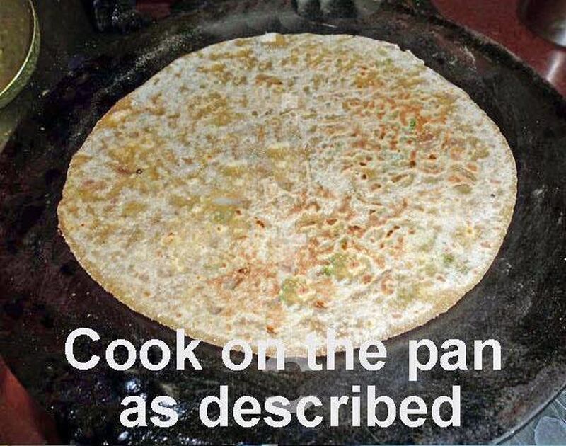 Paneer (Indian Cheese) Stuffed Paratha (Flatbread) - picture