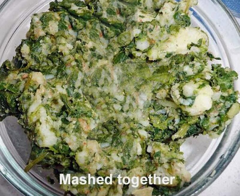 Potato And Lambsquarter Leaves Stuffed Paratha (Bread) - Free From Onion and Garlic - picture