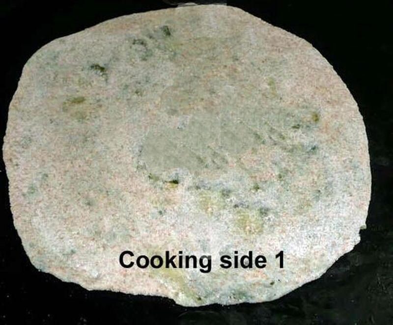 Potato And Lambsquarter Leaves Stuffed Paratha (Bread) - Free From Onion and Garlic - picture