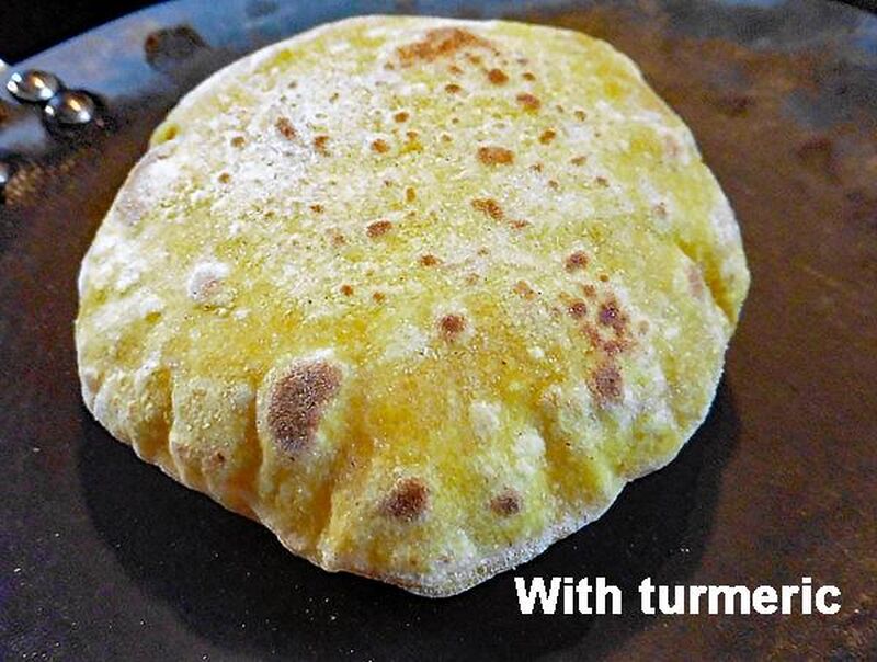 Chapati, Roti or Phulka (Indian Flatbread)  Cooked on a Tava or Pan - picture