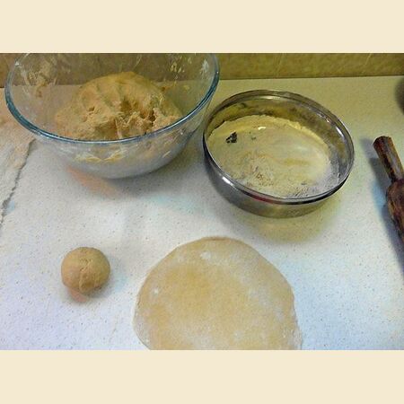Chapati, Roti or Phulka (Indian Flatbread)  Cooked on a Tava or Pan