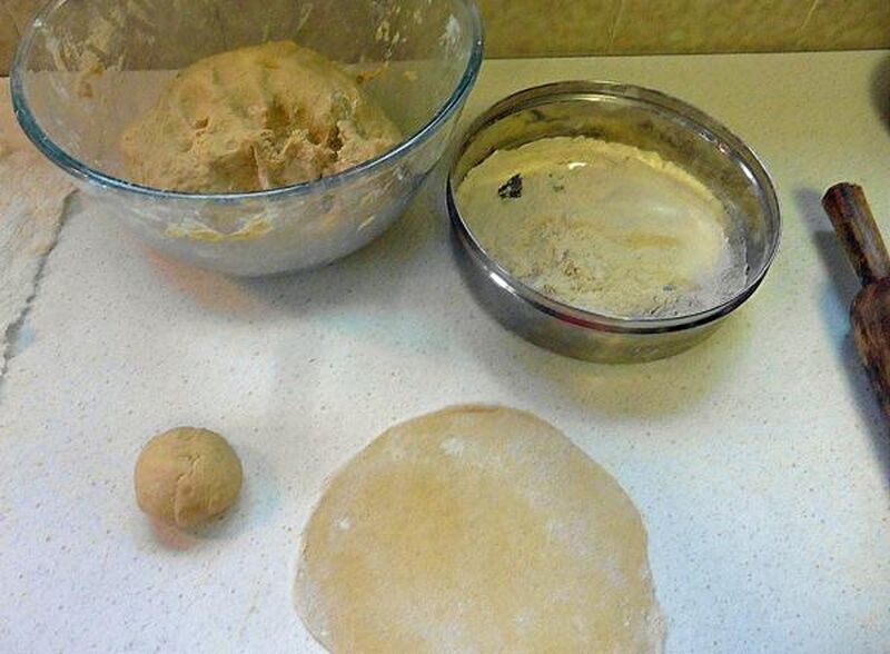 Chapati, Roti or Phulka (Indian Flatbread)  Cooked on a Tava or Pan - picture