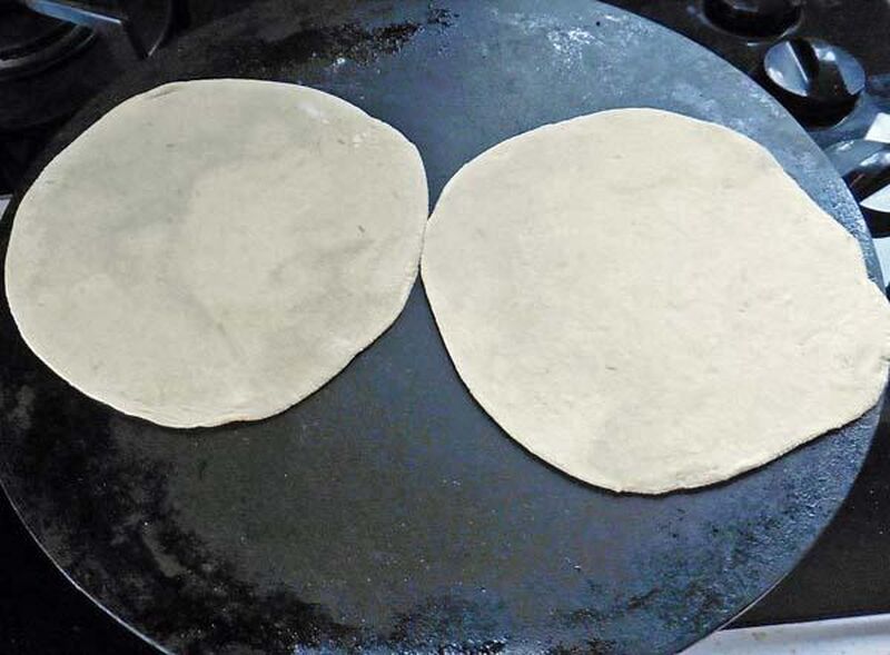 Chapati, Roti or Phulka (Indian Flatbread)  Cooked on a Tava or Pan - picture
