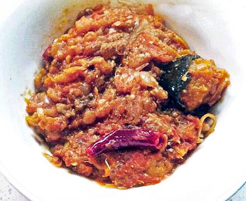 Traditional North Indian Aubergine Mash - picture