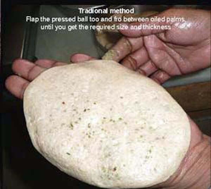 Deep Fried Indian Flatbread with Split, Skinless Black Gram (Urad Dal) Filling - picture